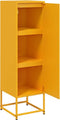 vidaXL - Hoge - kast - 36x39x123 - cm - staal - mosterdgeel