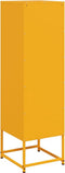 vidaXL - Hoge - kast - 36x39x123 - cm - staal - mosterdgeel
