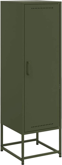 vidaXL - Hoge - kast - 36x39x123 - cm - staal - olijfgroen
