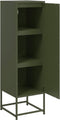vidaXL - Hoge - kast - 36x39x123 - cm - staal - olijfgroen