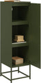 vidaXL - Hoge - kast - 36x39x123 - cm - staal - olijfgroen