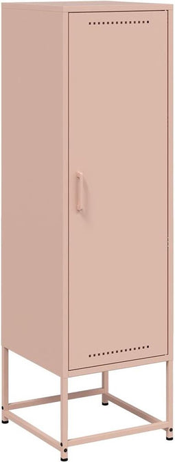 vidaXL - Hoge - kast - 36x39x123 - cm - staal - roze