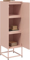 vidaXL - Hoge - kast - 36x39x123 - cm - staal - roze