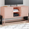 vidaXL - Hoge - kast - 36x39x123 - cm - staal - roze