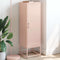 vidaXL - Hoge - kast - 36x39x123 - cm - staal - roze