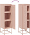 vidaXL - Hoge - kast - 36x39x123 - cm - staal - roze