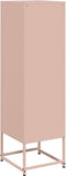 vidaXL - Hoge - kast - 36x39x123 - cm - staal - roze