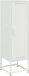 vidaXL - Hoge - kast - 36x39x123 - cm - staal - wit