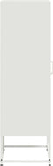vidaXL - Hoge - kast - 36x39x123 - cm - staal - wit