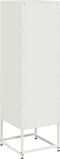vidaXL - Hoge - kast - 36x39x123 - cm - staal - wit