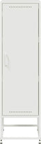 vidaXL - Hoge - kast - 36x39x123 - cm - staal - wit