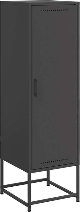 vidaXL - Hoge - kast - 36x39x123 - cm - staal - zwart