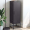 vidaXL - Hoge - kast - 36x39x123 - cm - staal - zwart