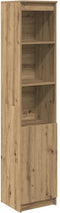 vidaXL - Hoge - kast - 37,5x35x180 - cm - bewerkt - hout - artisanaal - eikenkleur