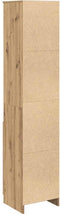 vidaXL - Hoge - kast - 37,5x35x180 - cm - bewerkt - hout - artisanaal - eikenkleur