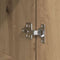 vidaXL - Hoge - kast - 37,5x35x180 - cm - bewerkt - hout - artisanaal - eikenkleur