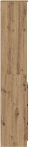 vidaXL - Hoge - kast - 37,5x35x180 - cm - bewerkt - hout - artisanaal - eikenkleur