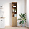 vidaXL - Hoge - kast - 37,5x35x180 - cm - bewerkt - hout - artisanaal - eikenkleur