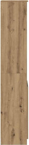 vidaXL - Hoge - kast - 37,5x35x180 - cm - bewerkt - hout - artisanaal - eikenkleur