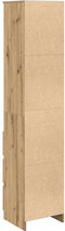 vidaXL - Hoge - kast - 37,5x35x180 - cm - bewerkt - hout - artisanaal - eikenkleur