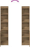 vidaXL - Hoge - kast - 37,5x35x180 - cm - bewerkt - hout - artisanaal - eikenkleur