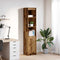 vidaXL - Hoge - kast - 37,5x35x180 - cm - bewerkt - hout - oud - houtkleurig