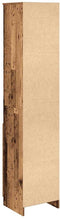 vidaXL - Hoge - kast - 37,5x35x180 - cm - bewerkt - hout - oud - houtkleurig