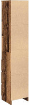 vidaXL - Hoge - kast - 37,5x35x180 - cm - bewerkt - hout - oud - houtkleurig