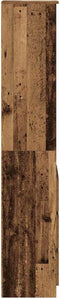 vidaXL - Hoge - kast - 37,5x35x180 - cm - bewerkt - hout - oud - houtkleurig