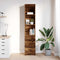 vidaXL - Hoge - kast - 37,5x35x180 - cm - bewerkt - hout - oud - houtkleurig