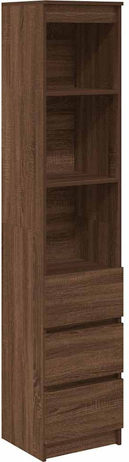 vidaXL - Hoge - kast - 37,5x35x180 - cm - spaanplaat - bruin - eikenkleurig