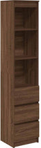vidaXL - Hoge - kast - 37,5x35x180 - cm - spaanplaat - bruin - eikenkleurig