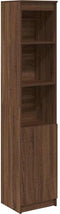vidaXL - Hoge - kast - 37,5x35x180 - cm - spaanplaat - bruin - eikenkleurig