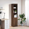 vidaXL - Hoge - kast - 37,5x35x180 - cm - spaanplaat - bruin - eikenkleurig