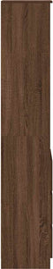 vidaXL - Hoge - kast - 37,5x35x180 - cm - spaanplaat - bruin - eikenkleurig