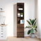 vidaXL - Hoge - kast - 37,5x35x180 - cm - spaanplaat - bruin - eikenkleurig