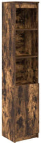 vidaXL - Hoge - kast - 37,5x35x180 - cm - spaanplaat - gerookt - eikenkleurig