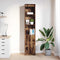 vidaXL - Hoge - kast - 37,5x35x180 - cm - spaanplaat - gerookt - eikenkleurig