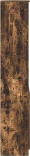 vidaXL - Hoge - kast - 37,5x35x180 - cm - spaanplaat - gerookt - eikenkleurig