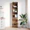 vidaXL - Hoge - kast - 37,5x35x180 - cm - spaanplaat - gerookt - eikenkleurig