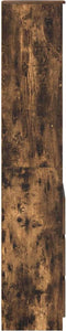 vidaXL - Hoge - kast - 37,5x35x180 - cm - spaanplaat - gerookt - eikenkleurig