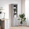 vidaXL - Hoge - kast - 37,5x35x180 - cm - spaanplaat - grijs - sonoma