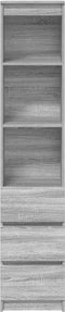 vidaXL - Hoge - kast - 37,5x35x180 - cm - spaanplaat - grijs - sonoma