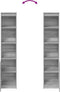 vidaXL - Hoge - kast - 37,5x35x180 - cm - spaanplaat - grijs - sonoma