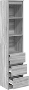 vidaXL - Hoge - kast - 37,5x35x180 - cm - spaanplaat - grijs - sonoma