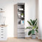 vidaXL - Hoge - kast - 37,5x35x180 - cm - spaanplaat - grijs - sonoma
