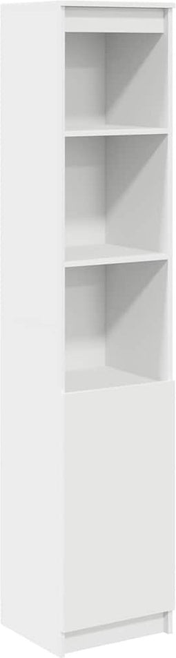 vidaXL - Hoge - kast - 37,5x35x180 - cm - spaanplaat - wit