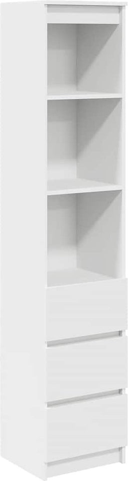 vidaXL - Hoge - kast - 37,5x35x180 - cm - spaanplaat - wit