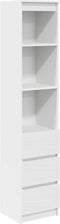 vidaXL - Hoge - kast - 37,5x35x180 - cm - spaanplaat - wit