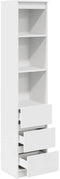 vidaXL - Hoge - kast - 37,5x35x180 - cm - spaanplaat - wit